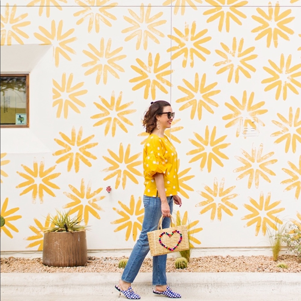 LOFT Yellow Polka Dot Blouse - Picture 2 of 8